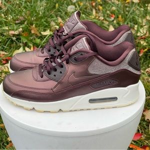 Nike Air Max 90 PRM Shoes Womens 8 Metallic Mahogany Running Sneakers 896497-903